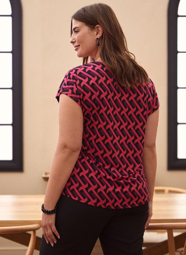 Laura Geometric Print Top