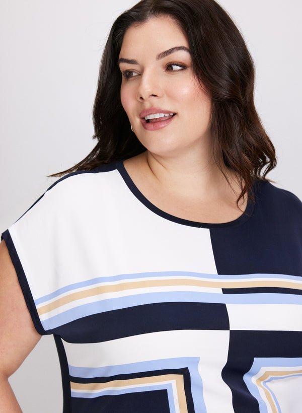 Laura Geometric Print Top