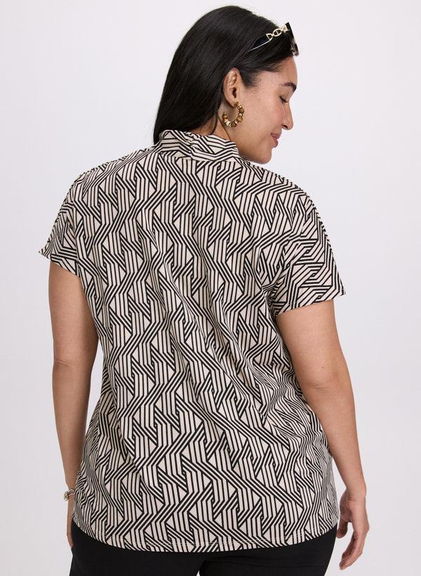 Laura Geometric Print Top