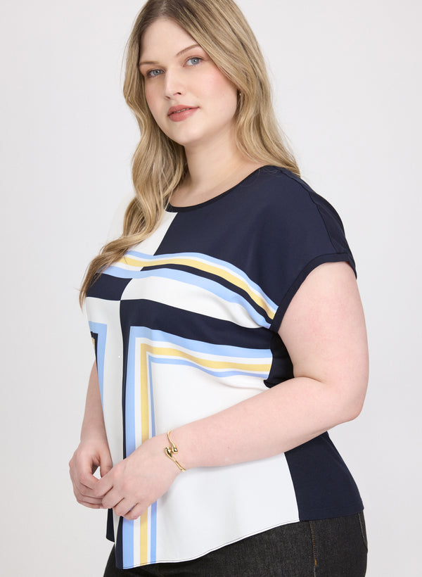 Laura Geometric Print Top