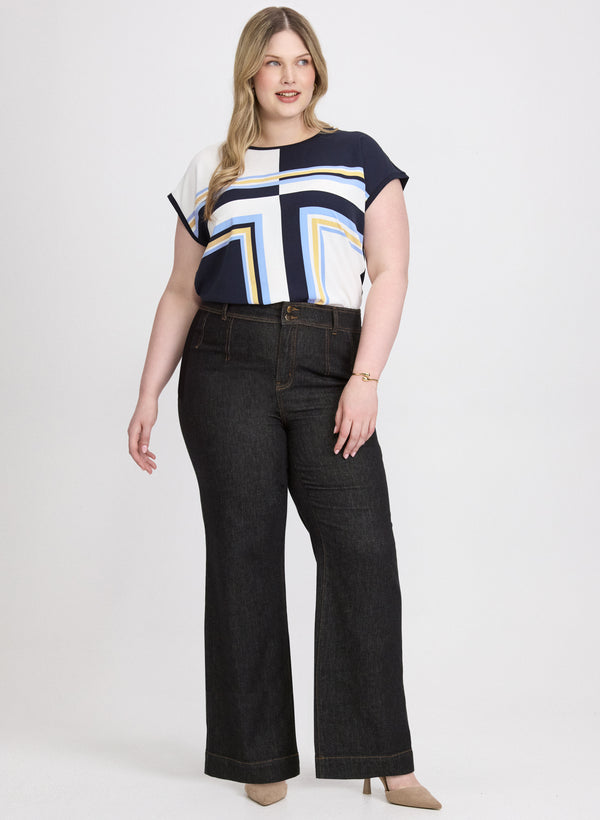 Laura Geometric Print Top