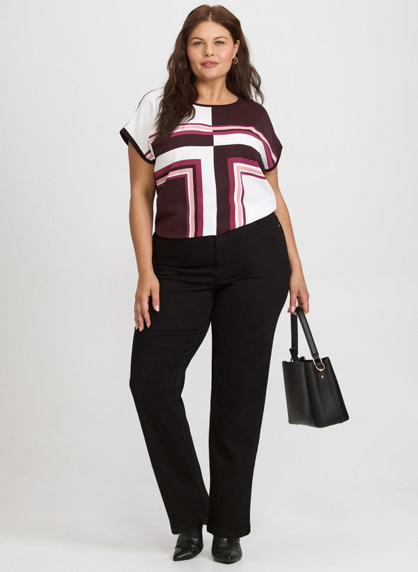 Laura Geometric Print Top
