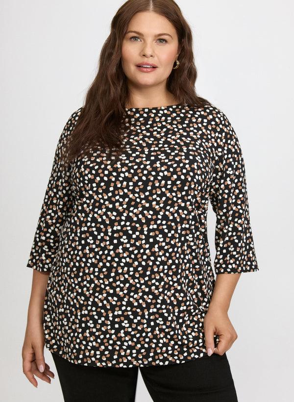 Laura Geometric Print Top