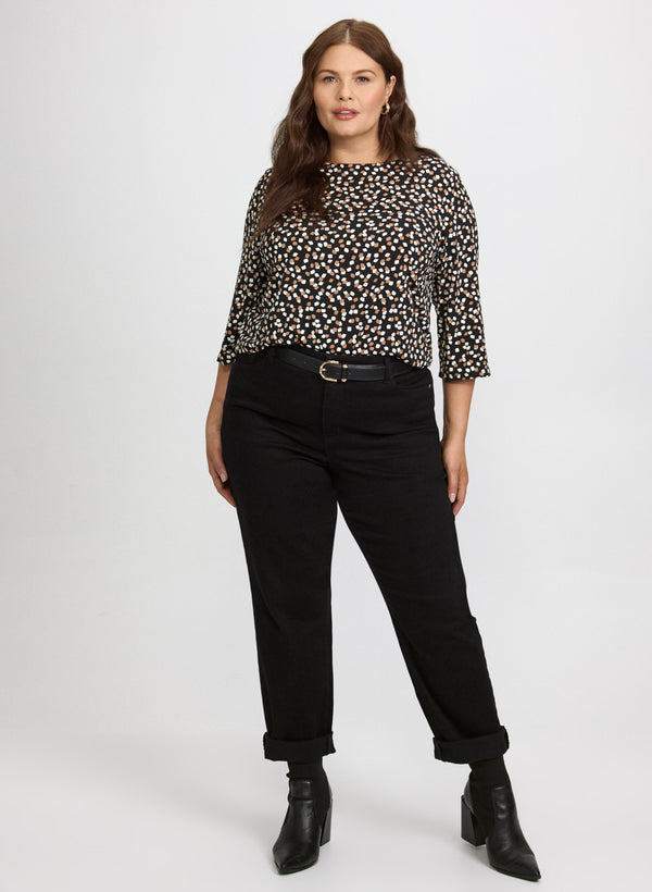 Laura Geometric Print Top