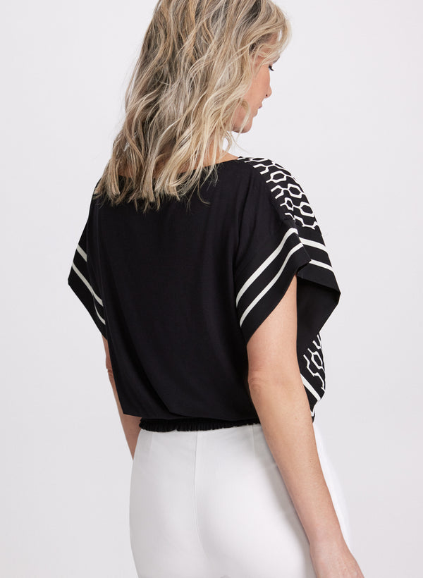 Laura Geometric Print Top