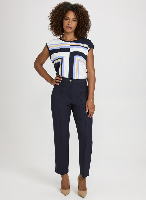 Laura Geometric Print Top