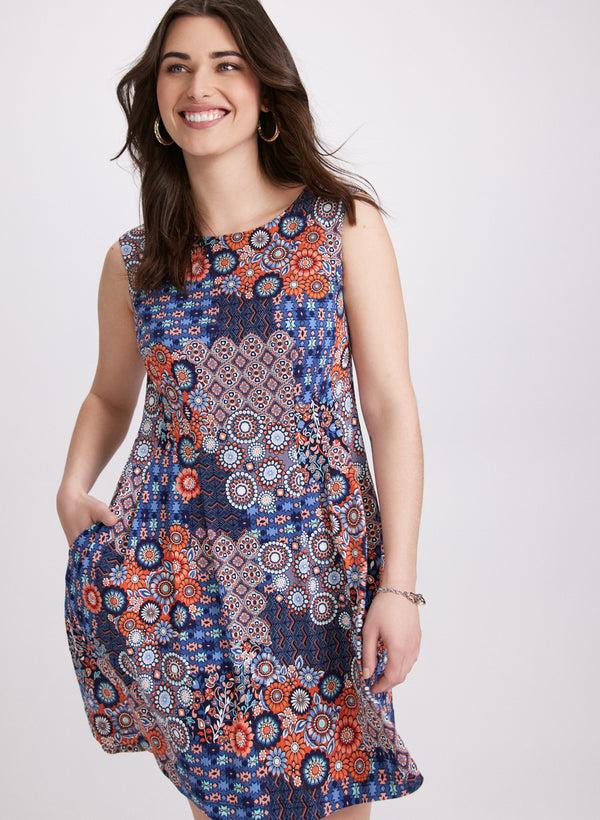 Laura Geometric Tile Print Dress
