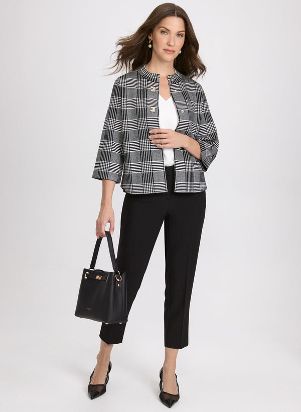 Laura Glen Check Swing Cardigan