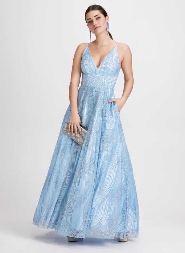 laura Glitter Ballgown Dress