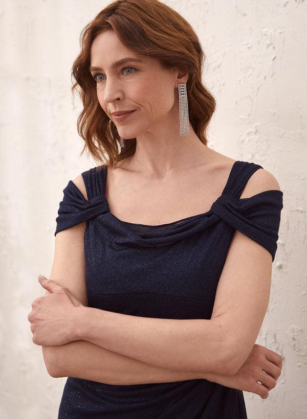 Laura Glitter Cold Shoulder Dress