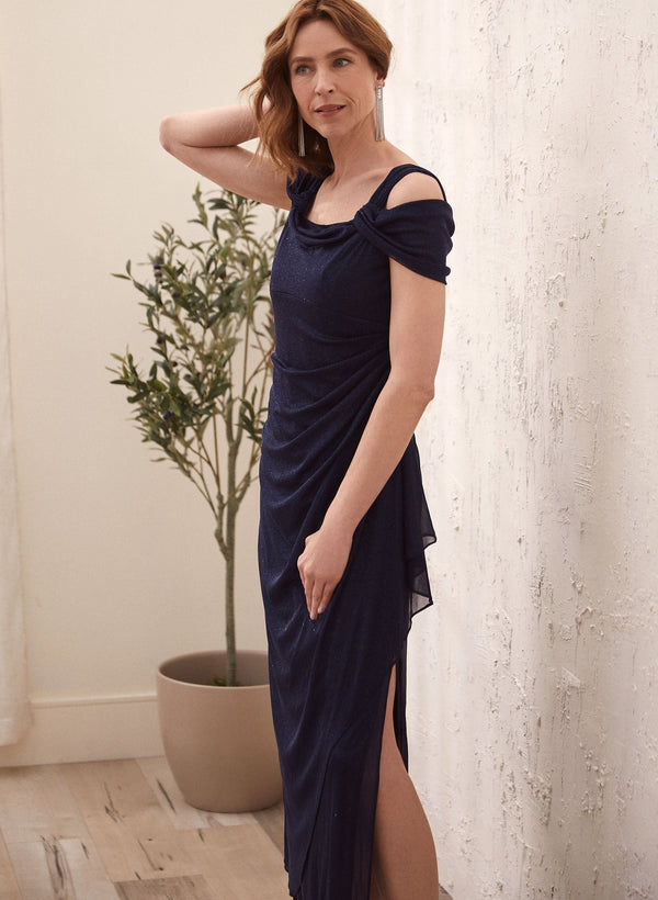 Laura Glitter Cold Shoulder Dress