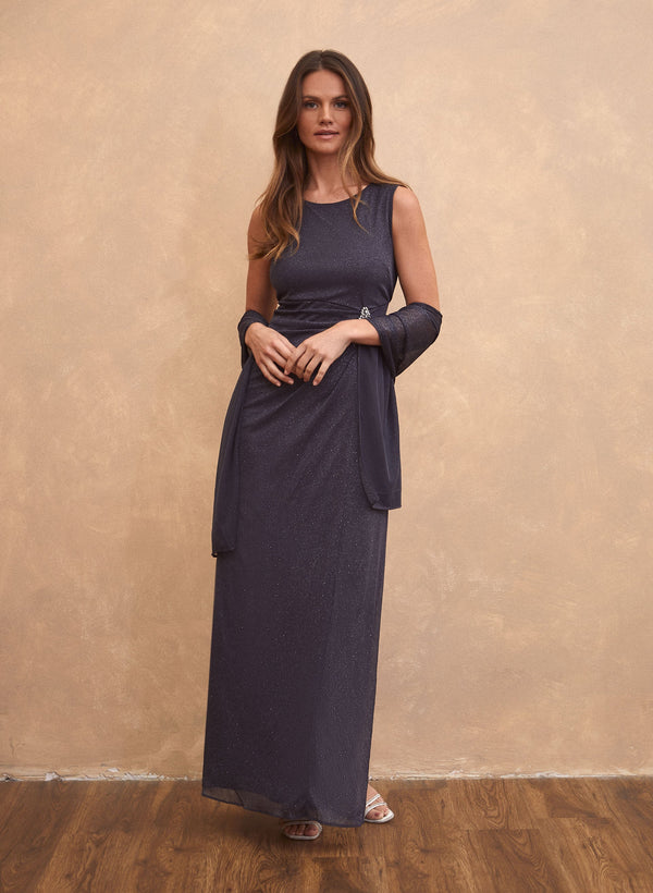 laura Glitter Dress & Shawl