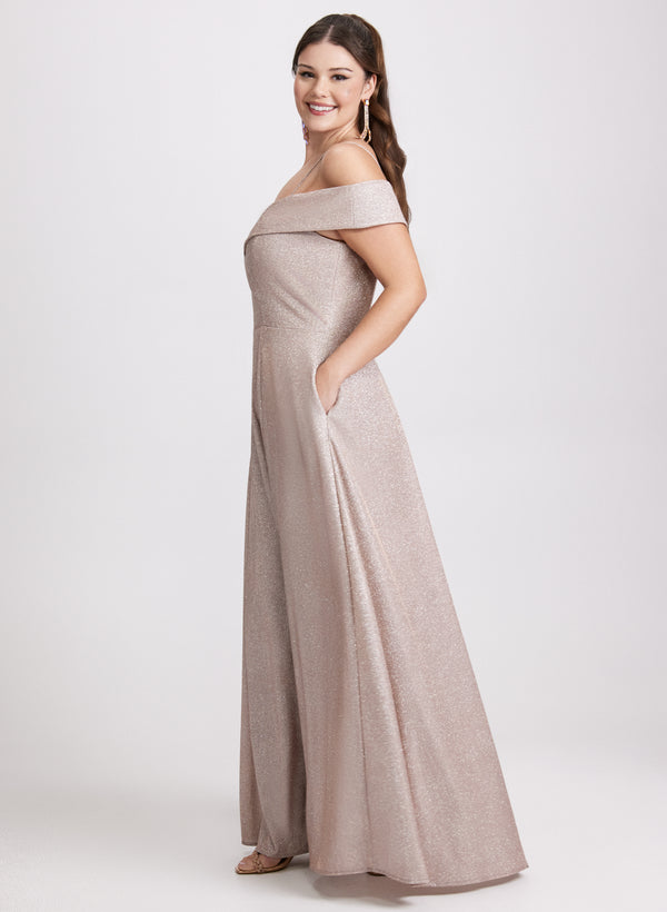 Laura Glitter Off-The-Shoulder Dress