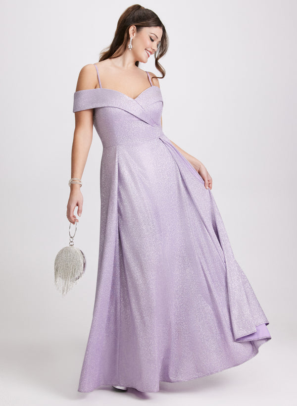 laura Glitter Off-The-Shoulder Dress