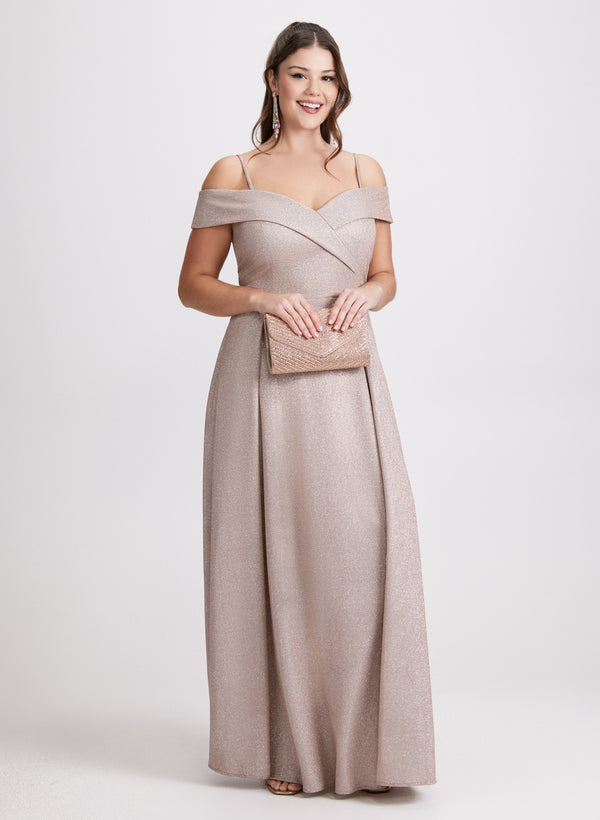 laura Glitter Off-The-Shoulder Dress