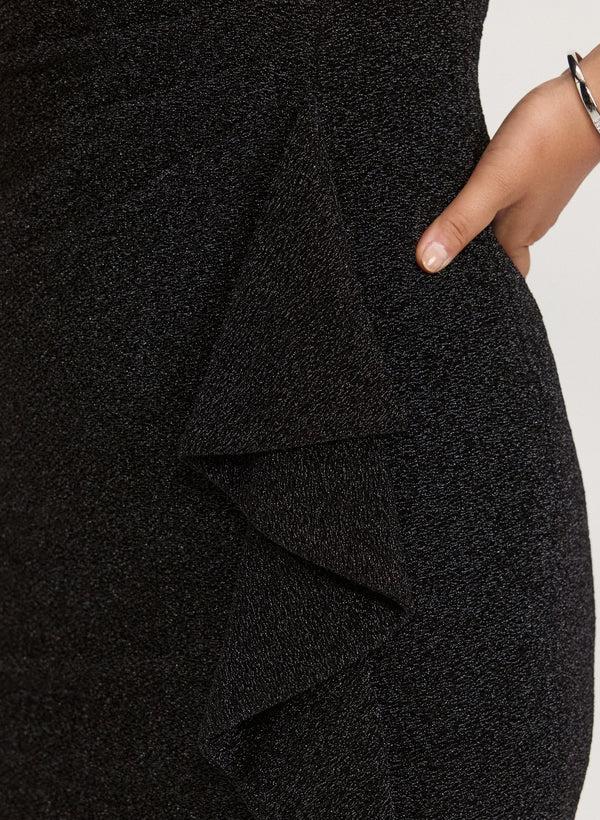 Laura Glitter Ruffle Detail Dress