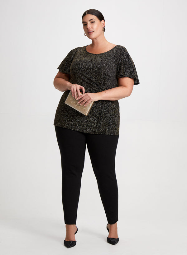 laura Glitter Top & Bow Detail Pants