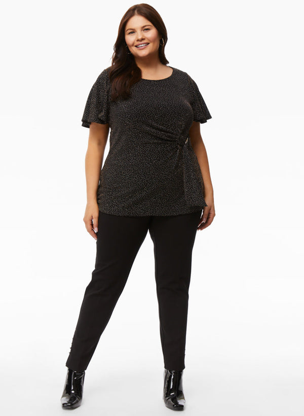 laura Glitter Top & Lace Trim Pants