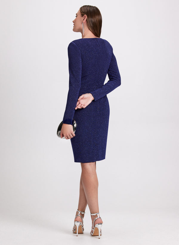 Laura Glitter Wrap Dress