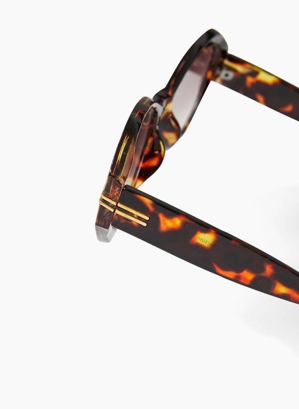 Laura Gold Metallic Stripe Detail Sunglasses