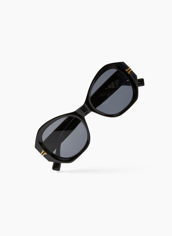 laura Gold Metallic Stripe Detail Sunglasses