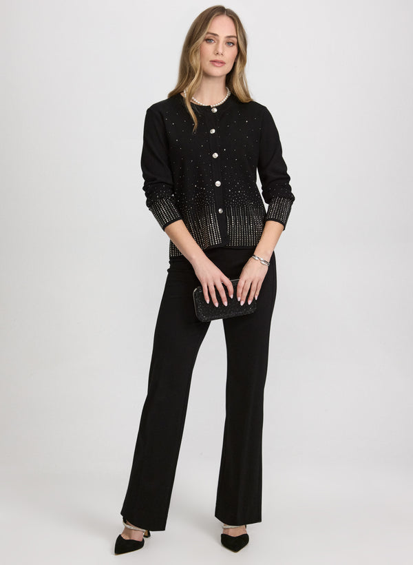 Laura Gradient Rhinestone Embellished Cardigan