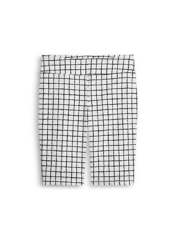 Laura Grid Print Pull On Shorts