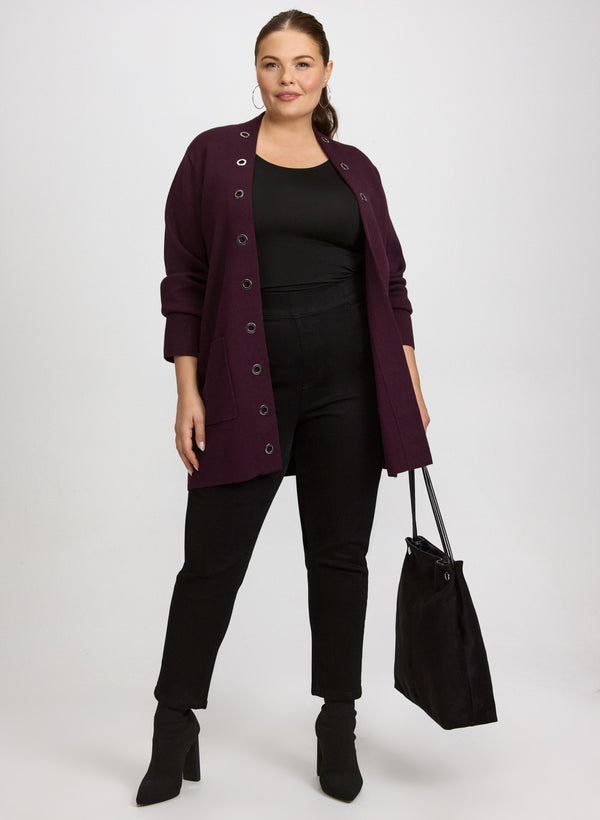 Laura Grommet Detail Cardigan