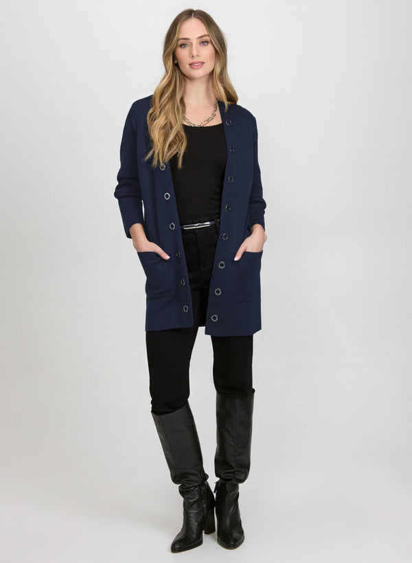 Laura Grommet Detail Cardigan