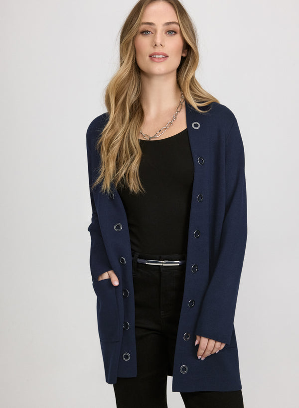 laura Grommet Detail Cardigan