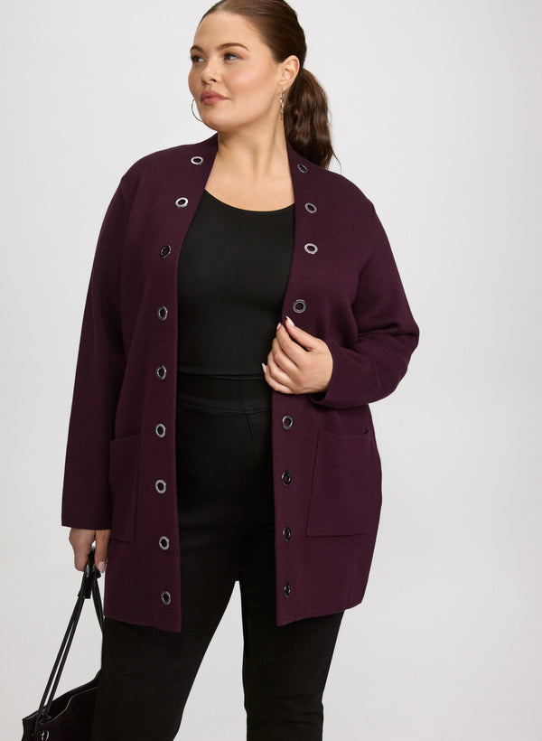 laura Grommet Detail Cardigan