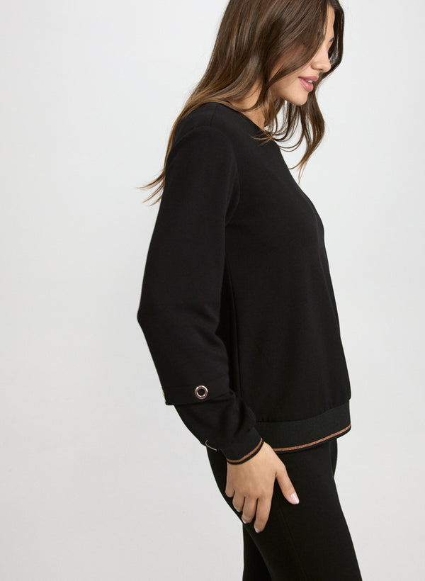 Laura Grommet Embellished Top