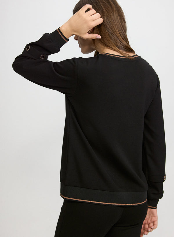 Laura Grommet Embellished Top