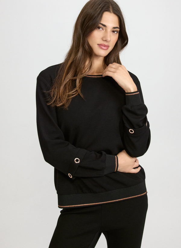 laura Grommet Embellished Top