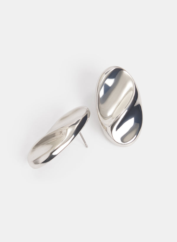Laura Grooved Oval Earrings