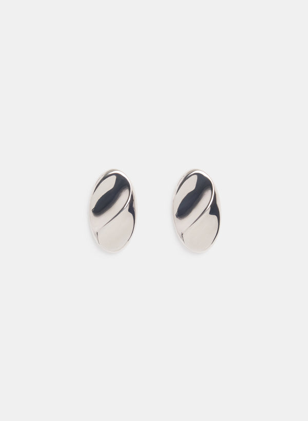 laura Grooved Oval Earrings