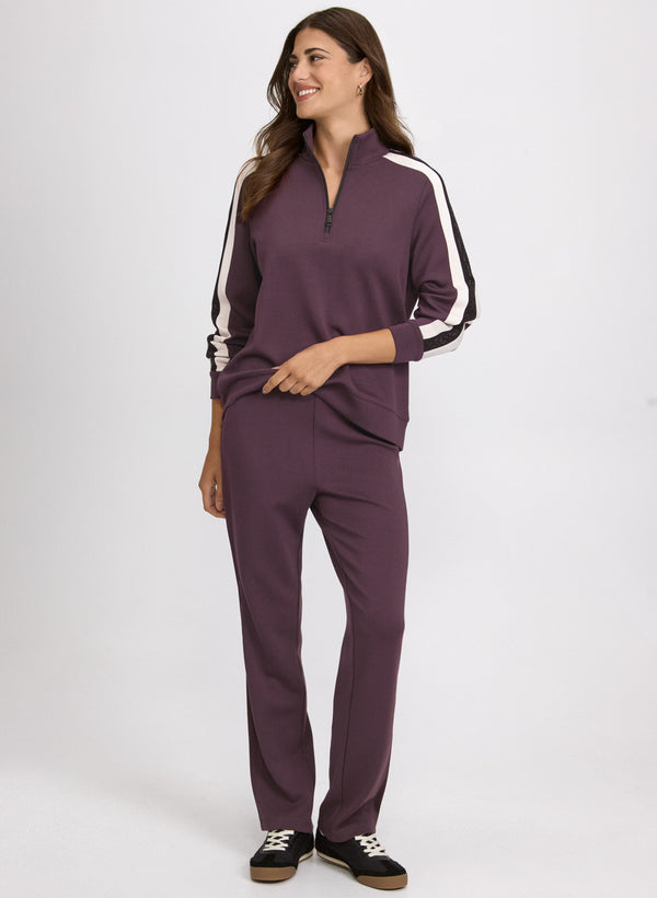 Laura Half-Zip Scuba Top