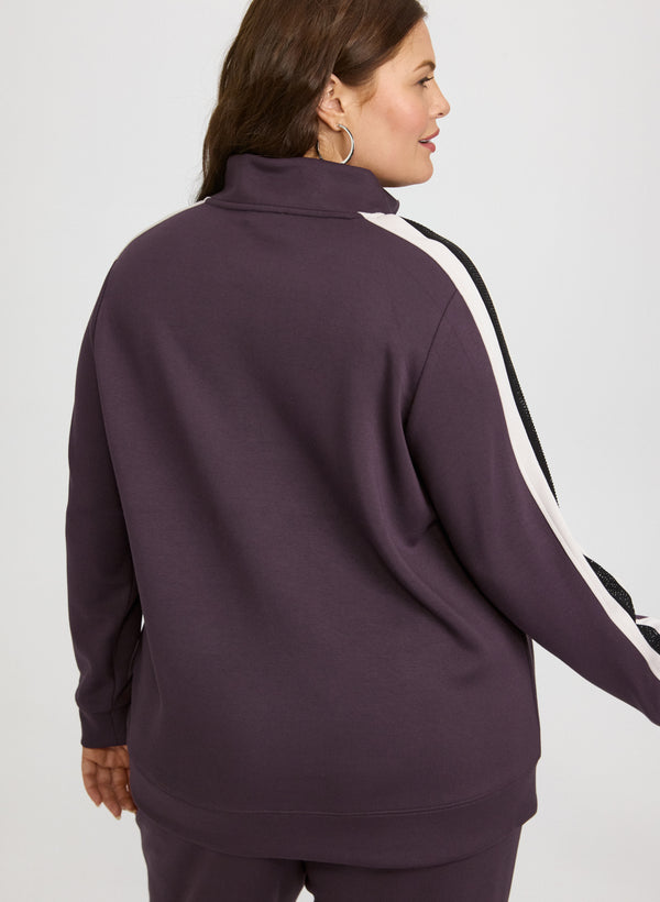 Laura Half-Zip Scuba Top