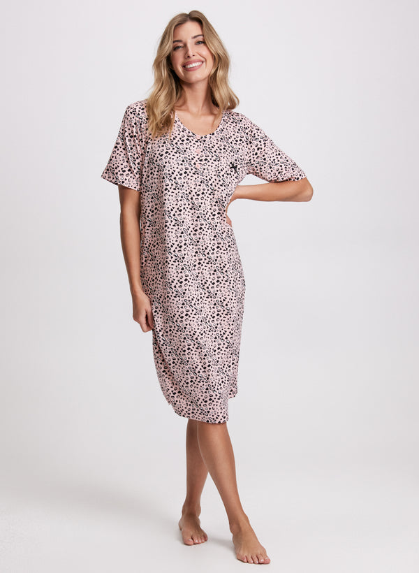 Laura Heart Print Nightgown
