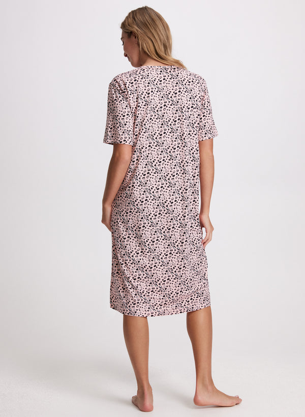 Laura Heart Print Nightgown