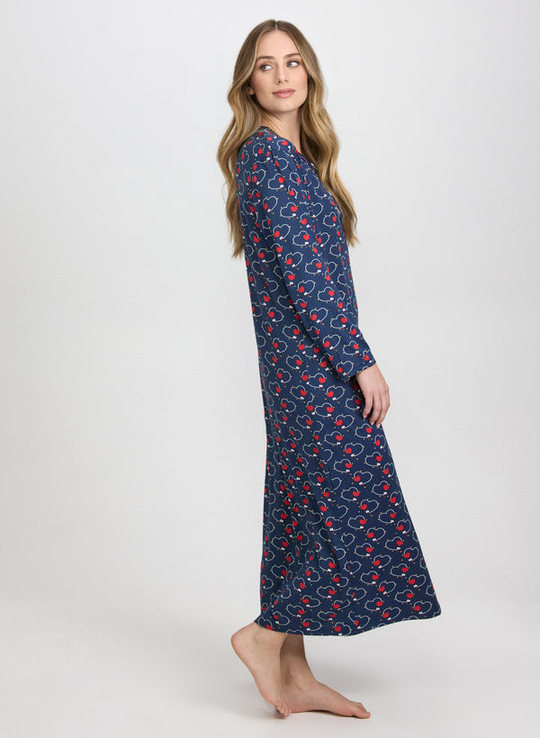 Laura Heart Print Nightgown