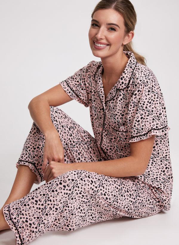 laura Heart Print Pyjama Set