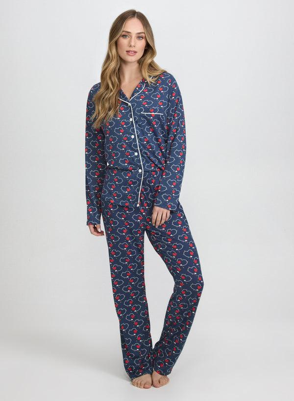 laura Heart Print Pyjama Set