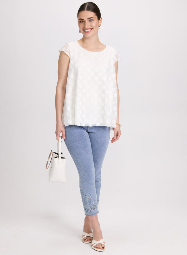 Laura Heart Short Sleeve Blouse