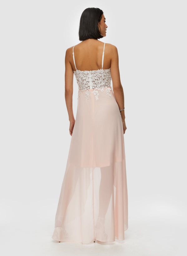 Laura High Low Lace Detail Dress