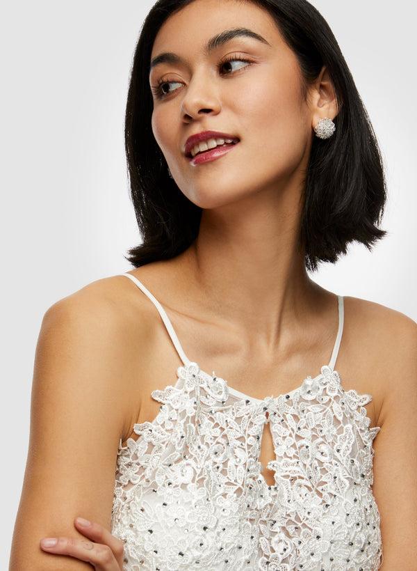 Laura High Low Lace Detail Dress