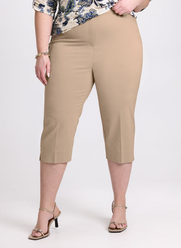 laura High-Rise Bengaline Capris