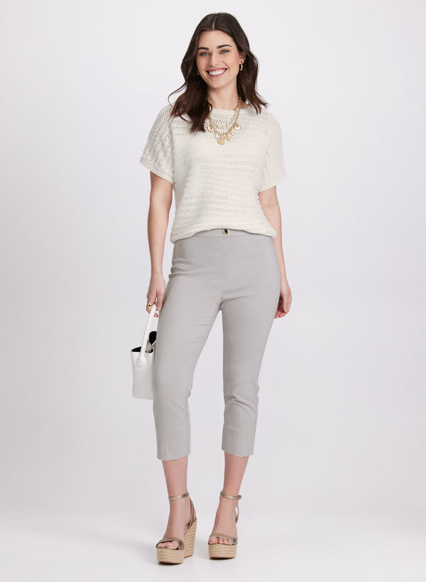 Laura High-Rise Bengaline Capris