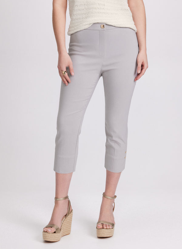 laura High-Rise Bengaline Capris