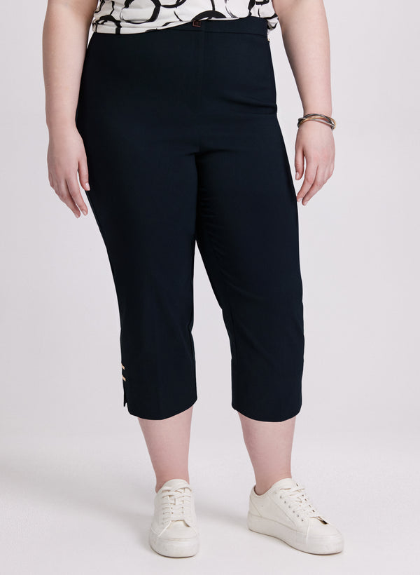 laura High-Rise Bengaline Capris